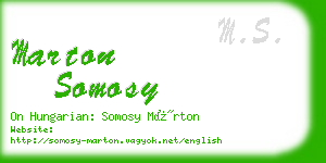 marton somosy business card